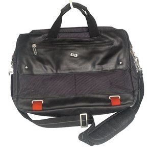 SOLO Laptop or Messengar Bag Black Nylon w/ Padded Sleeve for up to 16" Laptop